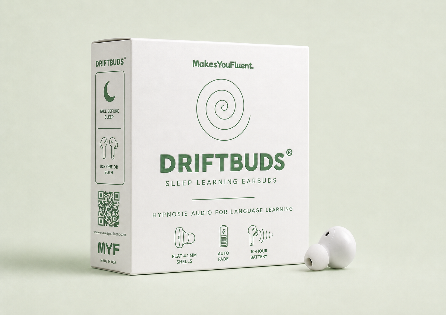 Driftbuds sleep learning earbuds box